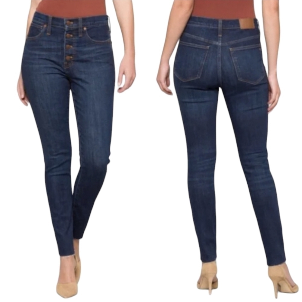 Madewell 10” High Rise Skinny Button Fly Size 24 New